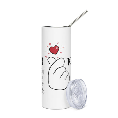 케이팝을 좋아한다 / I LOVE K-POP: Stainless steel tumbler 0,6L/20oz